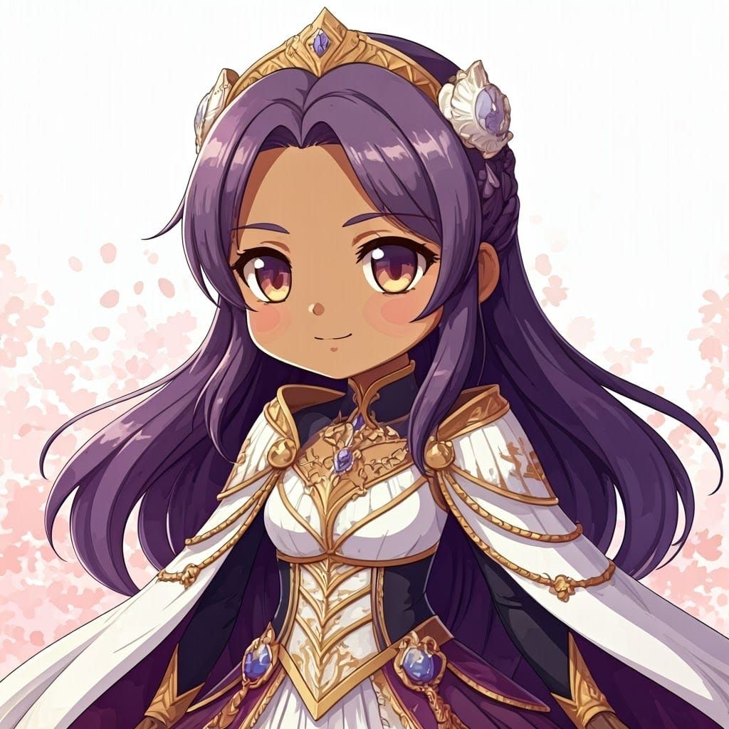 Chibi Duchess Portrait in Anime Manga Style