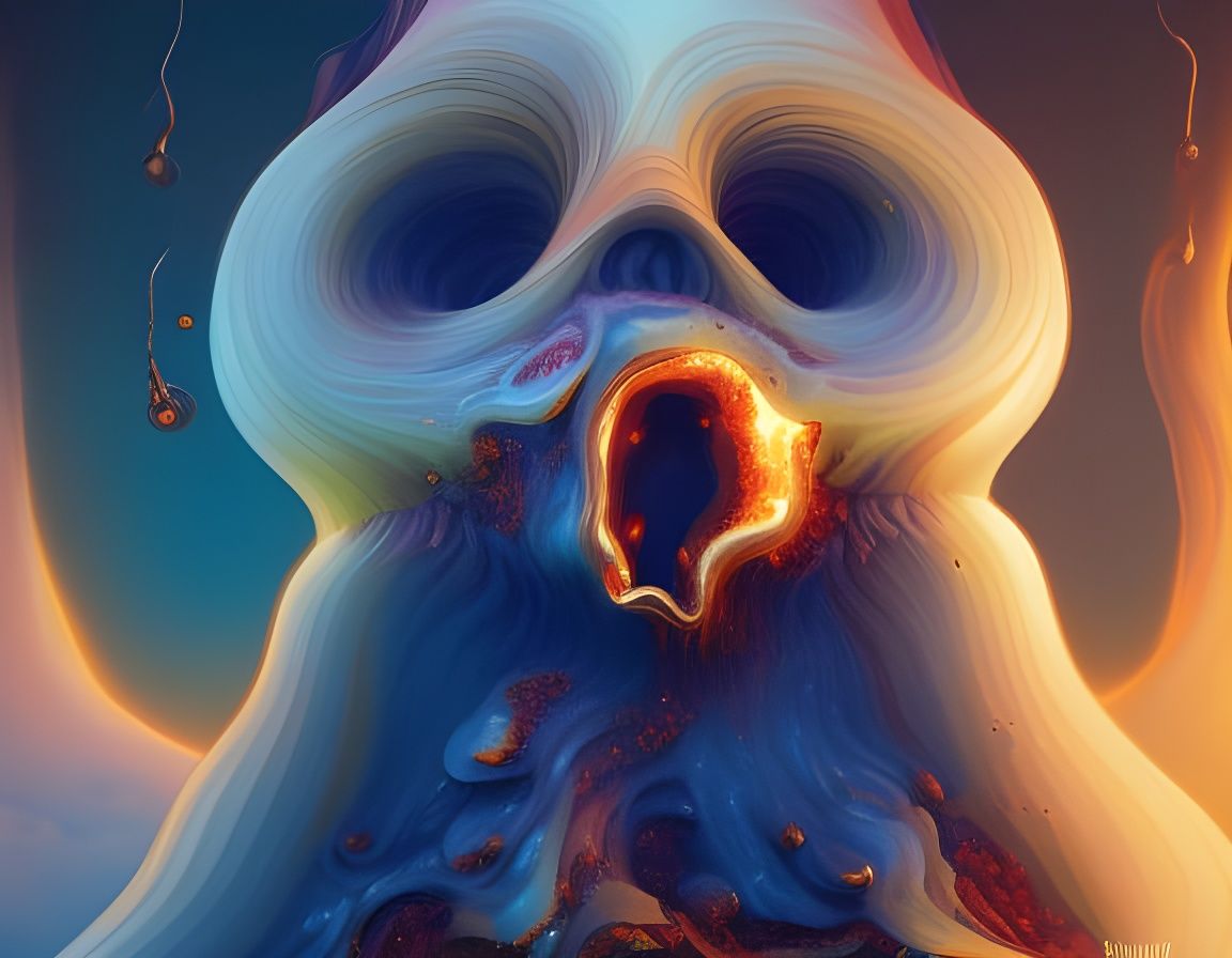 Honey Elemental Portrait in Surreal Style
