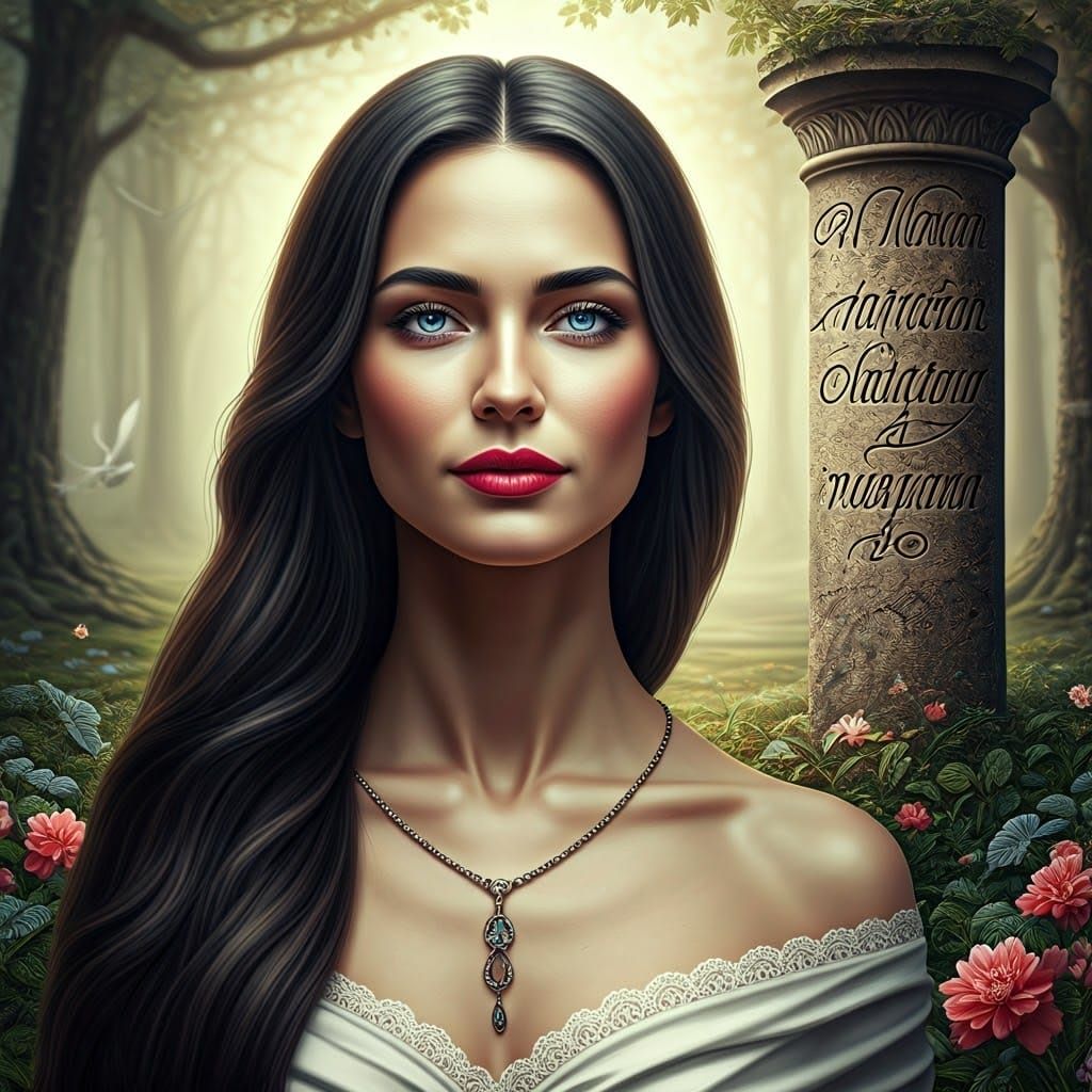 A Regal Woman in Serene Harmony with Nature