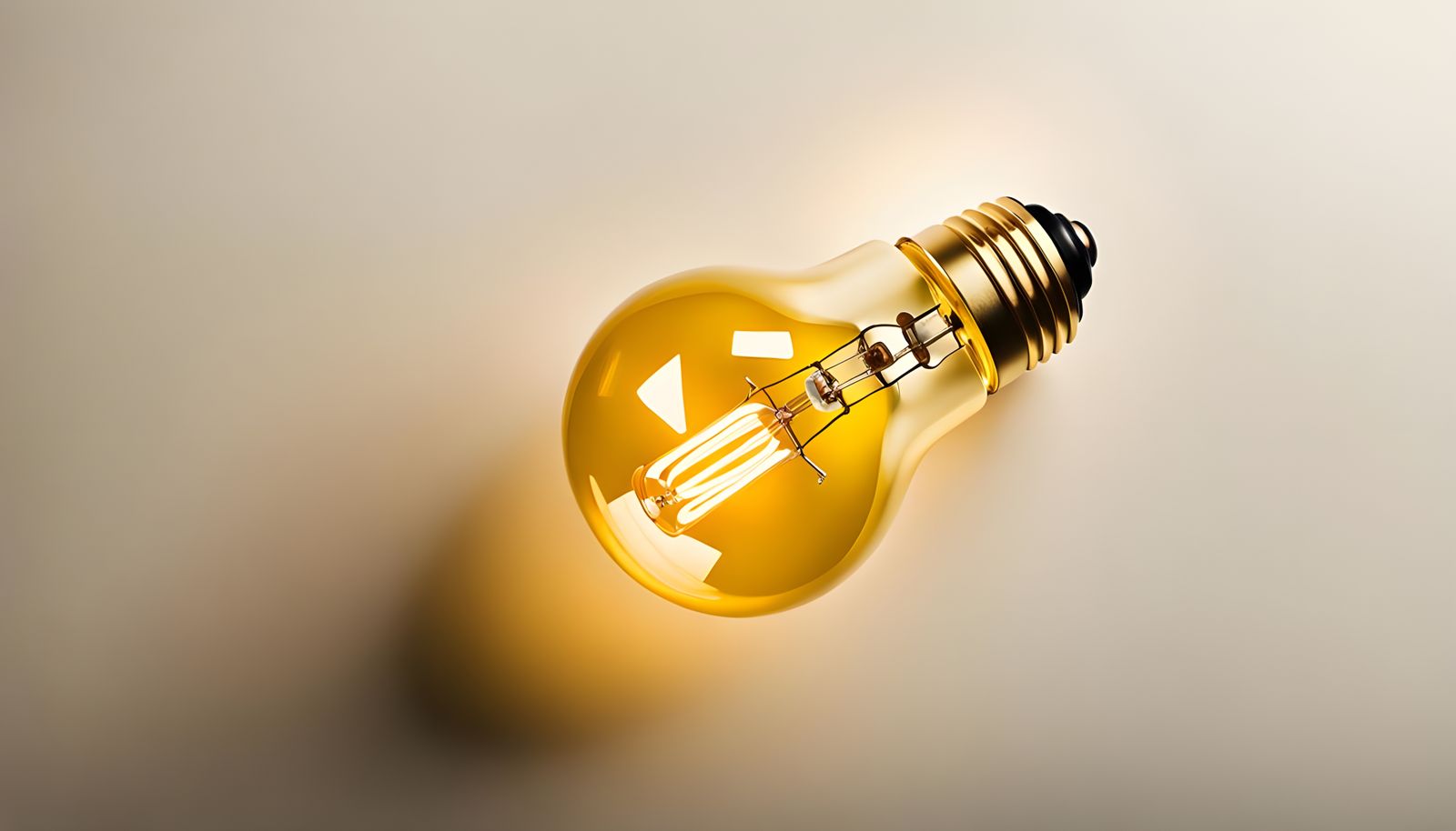 Yellow Lightbulb Flat Lay: Professional Photography