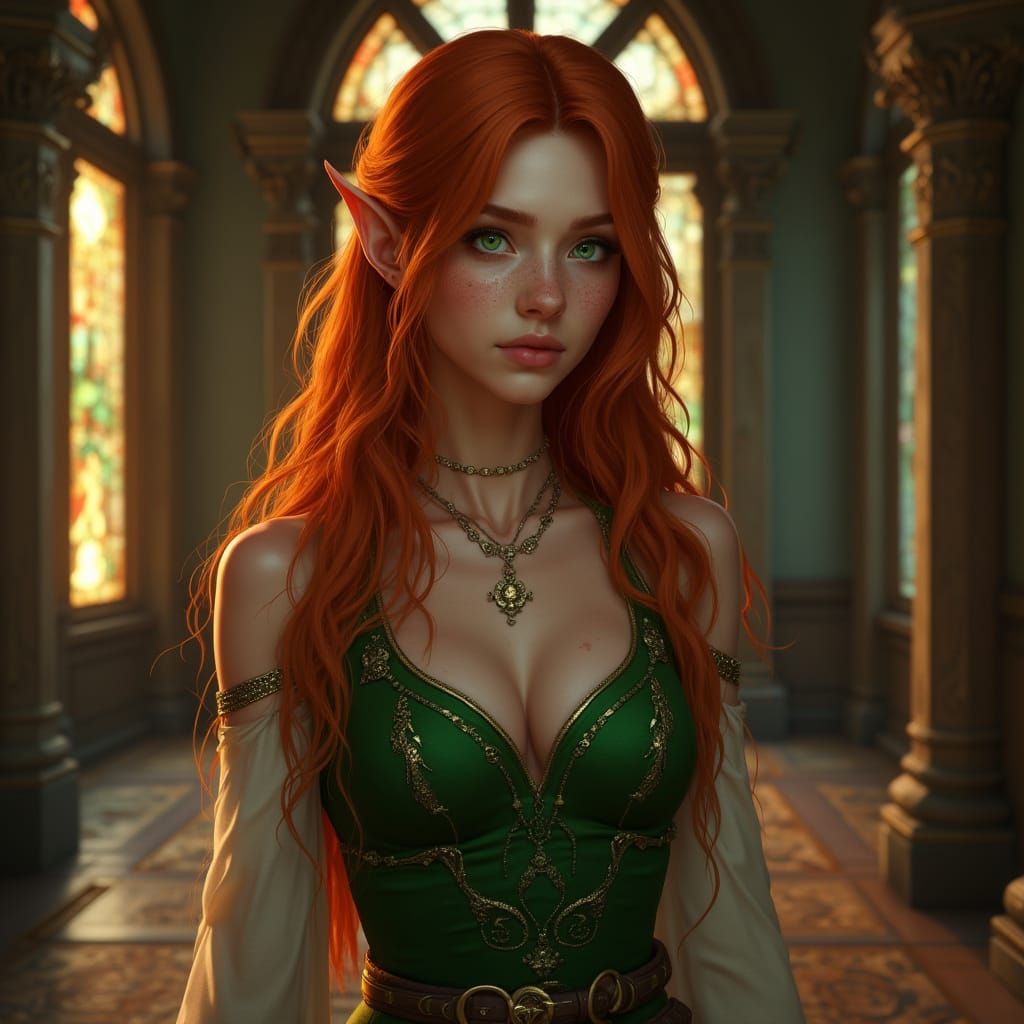 Ethereal Half-Elf Portrait in a Cinematic Fantasy Style