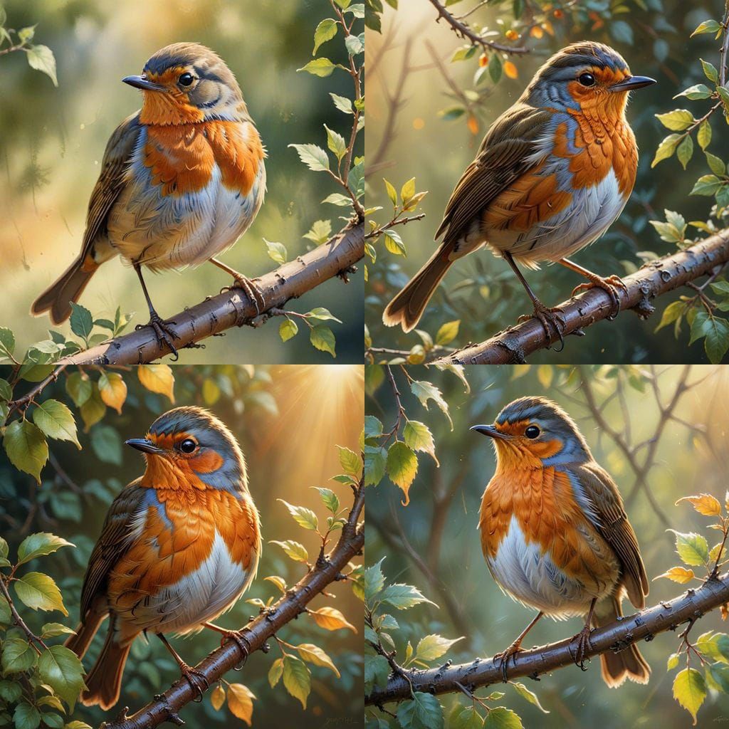Proud Robin Perched