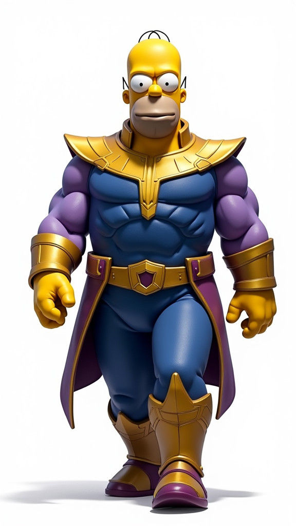Homer Simpson as Thanos Approaching