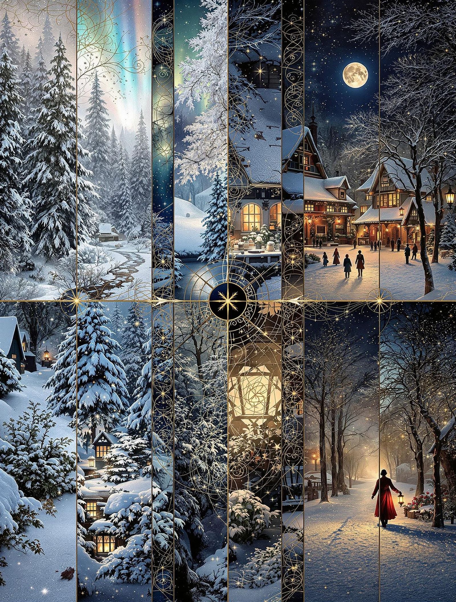 Winter Whispers in Golden Hues