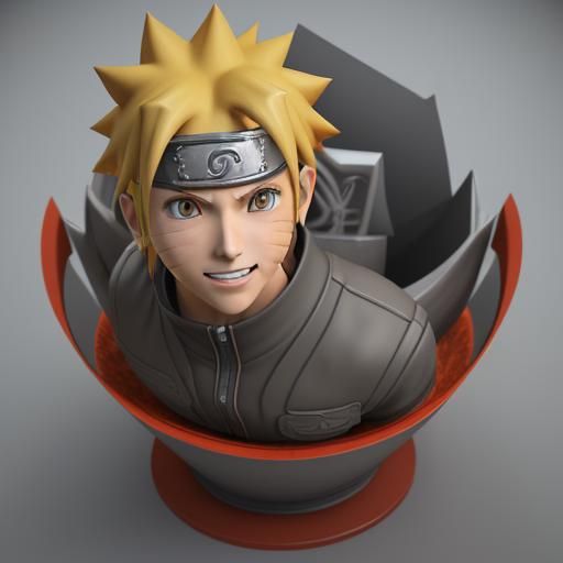Naruto 3D Render with Advanced Shading