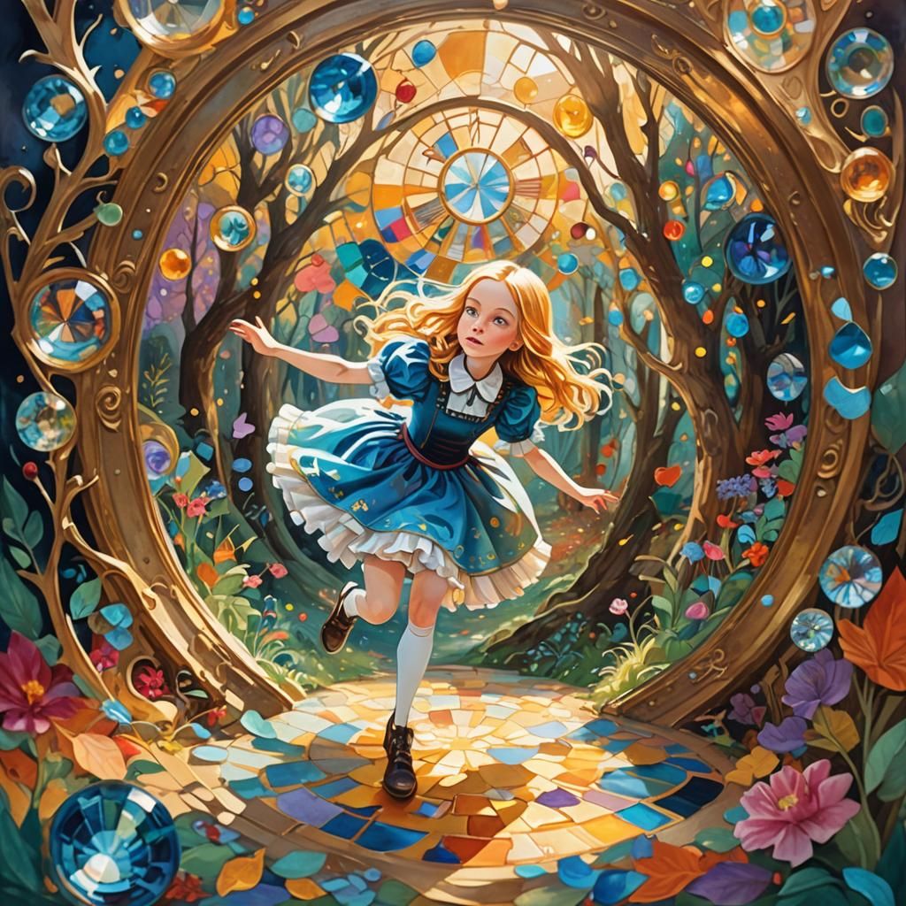 Alice Through the Looking Glass: Gouache Impression