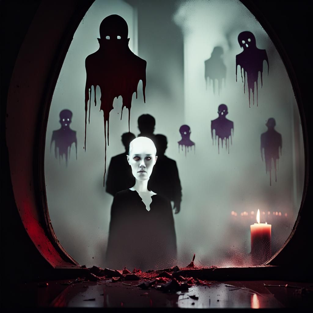 Eerie Reflections: Dark Fantasy Mirror Shattered