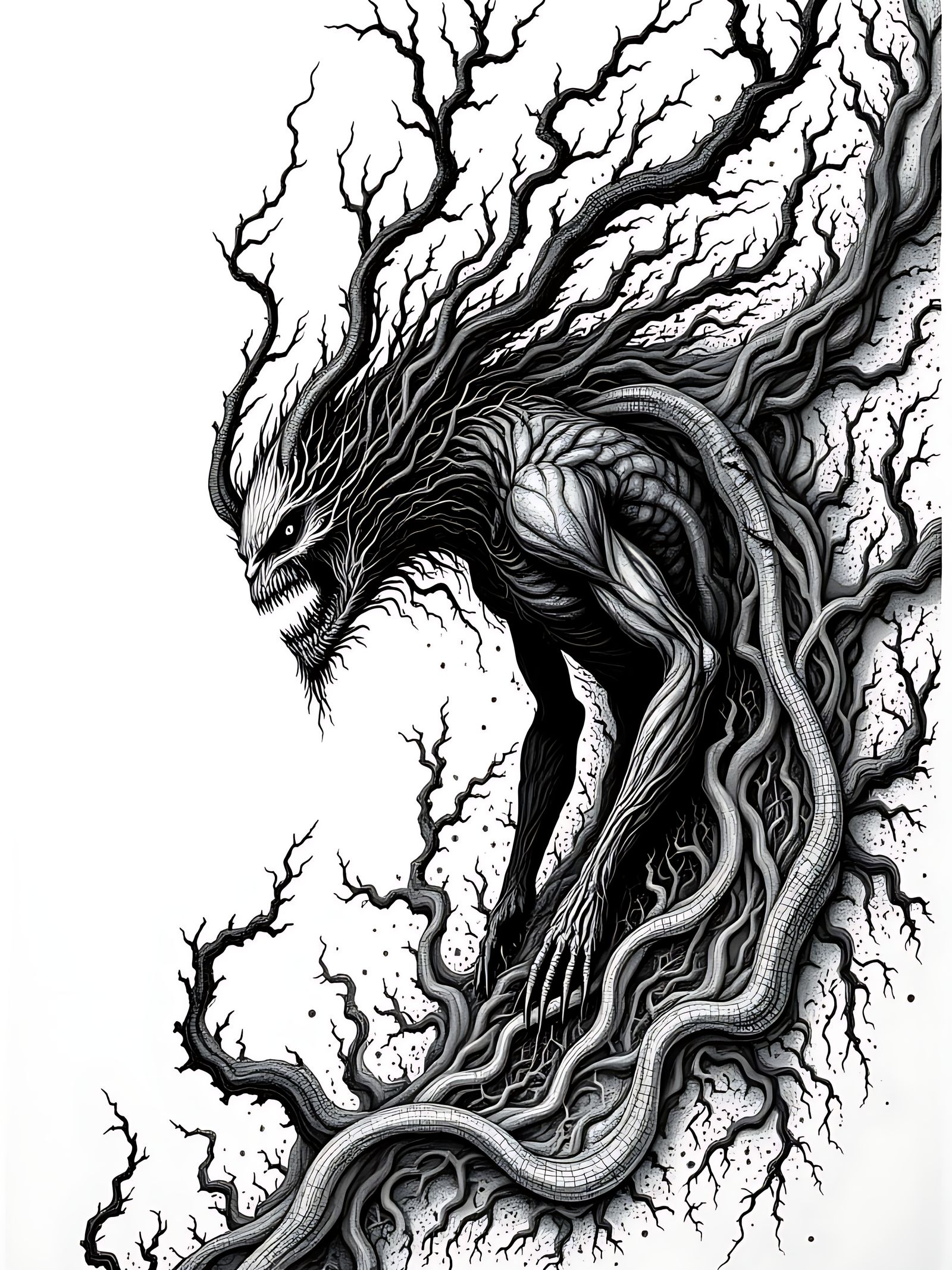 Eerie Alien Demon in Automotive Candy Paint