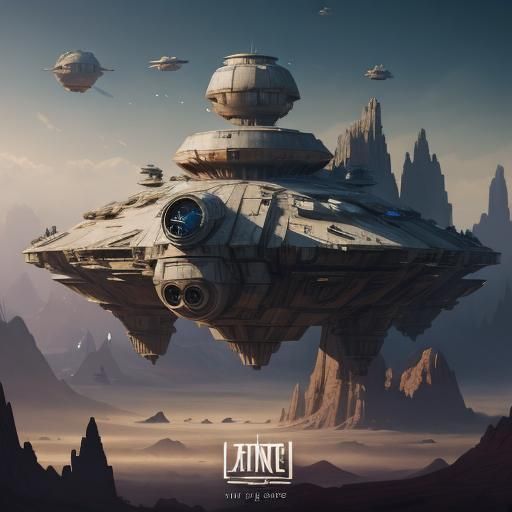 Star Wars Figures Suspended: Detailed Matte Painting