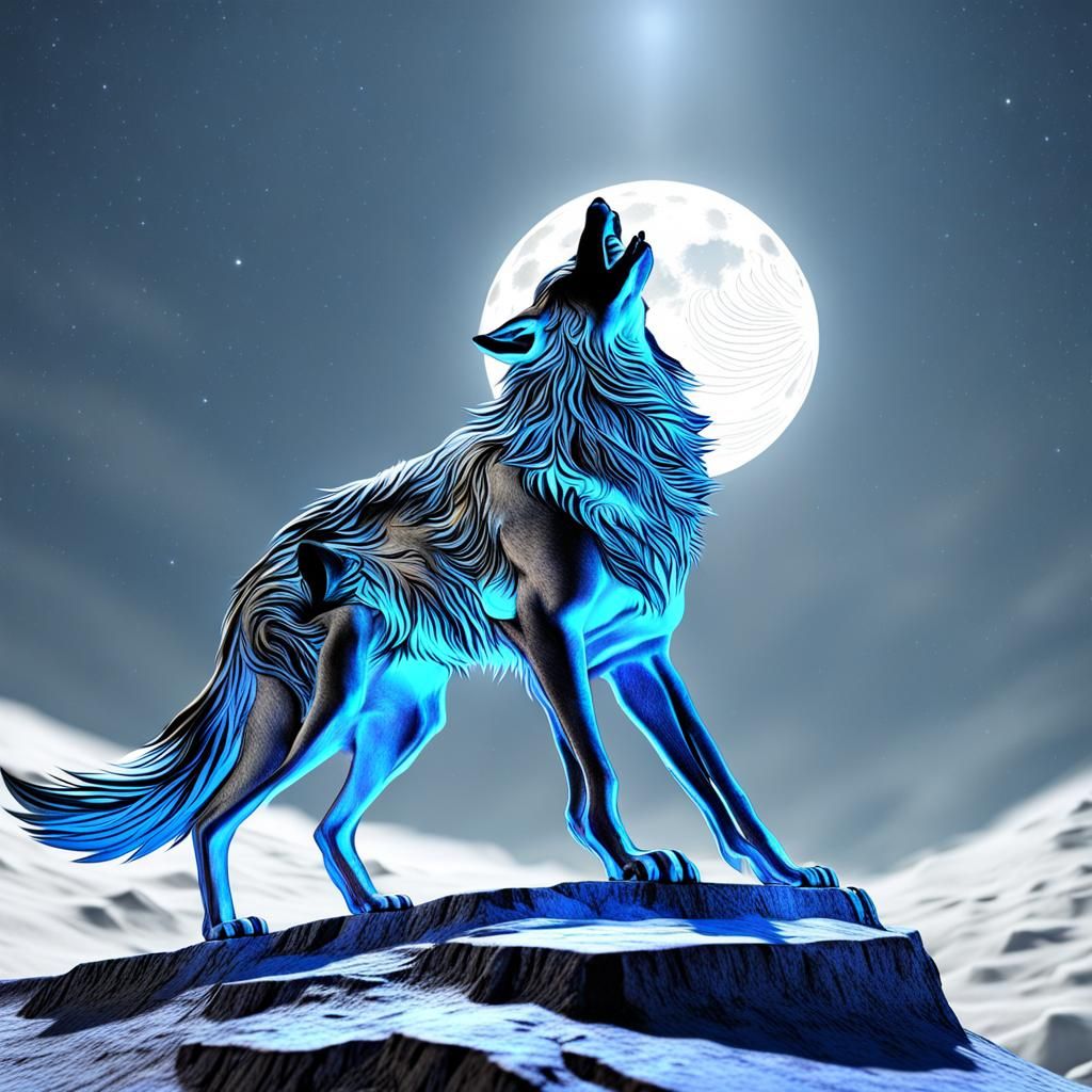 Holographic wolf.