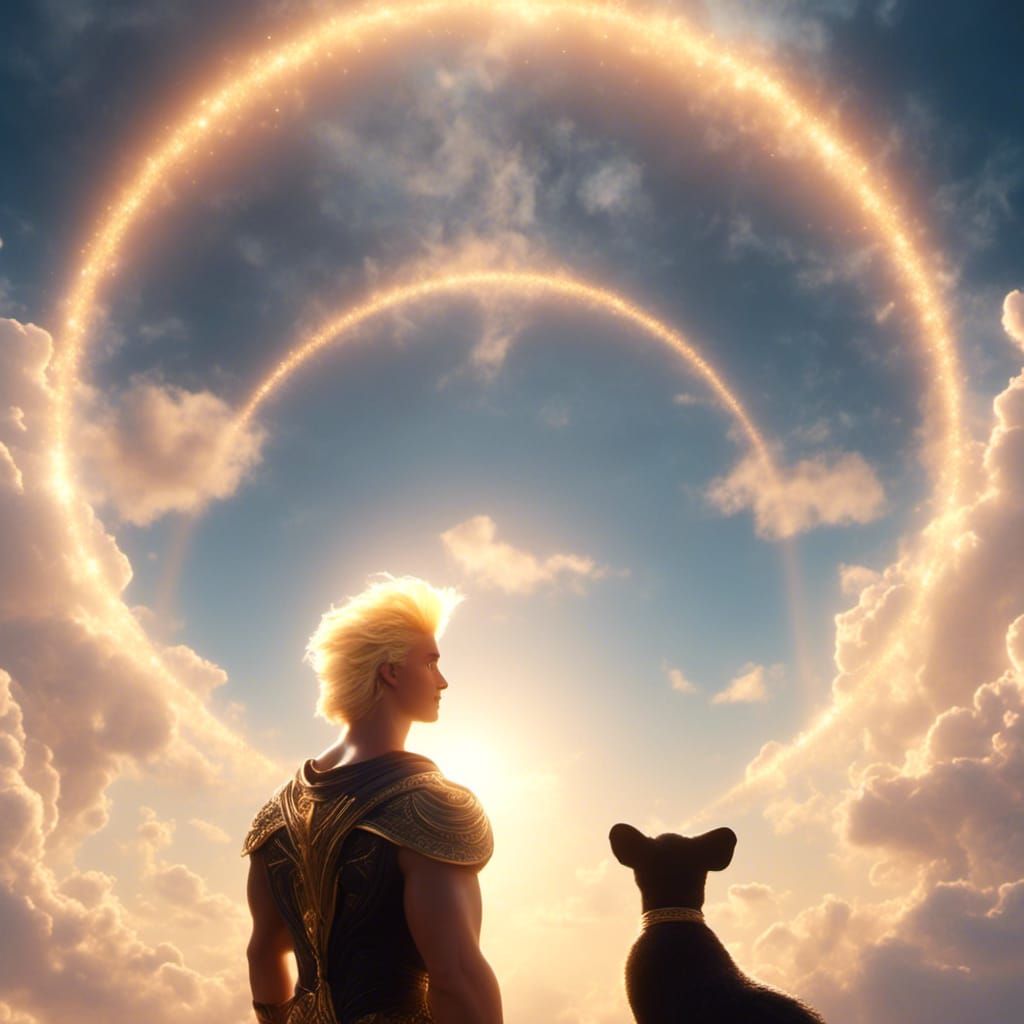 Disney-esque Movie Poster of a Blond Man and Shiva