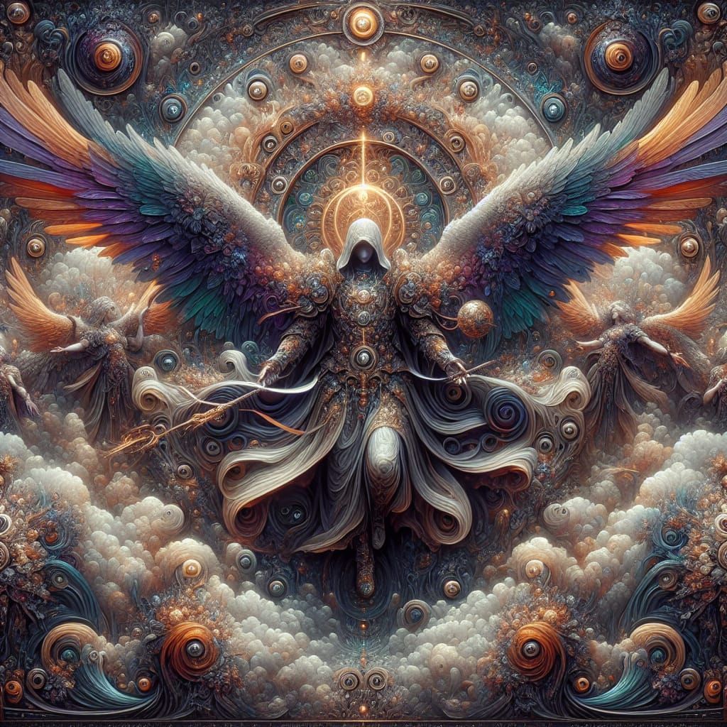 Archangel Haniel in a Detailed Matte Painting