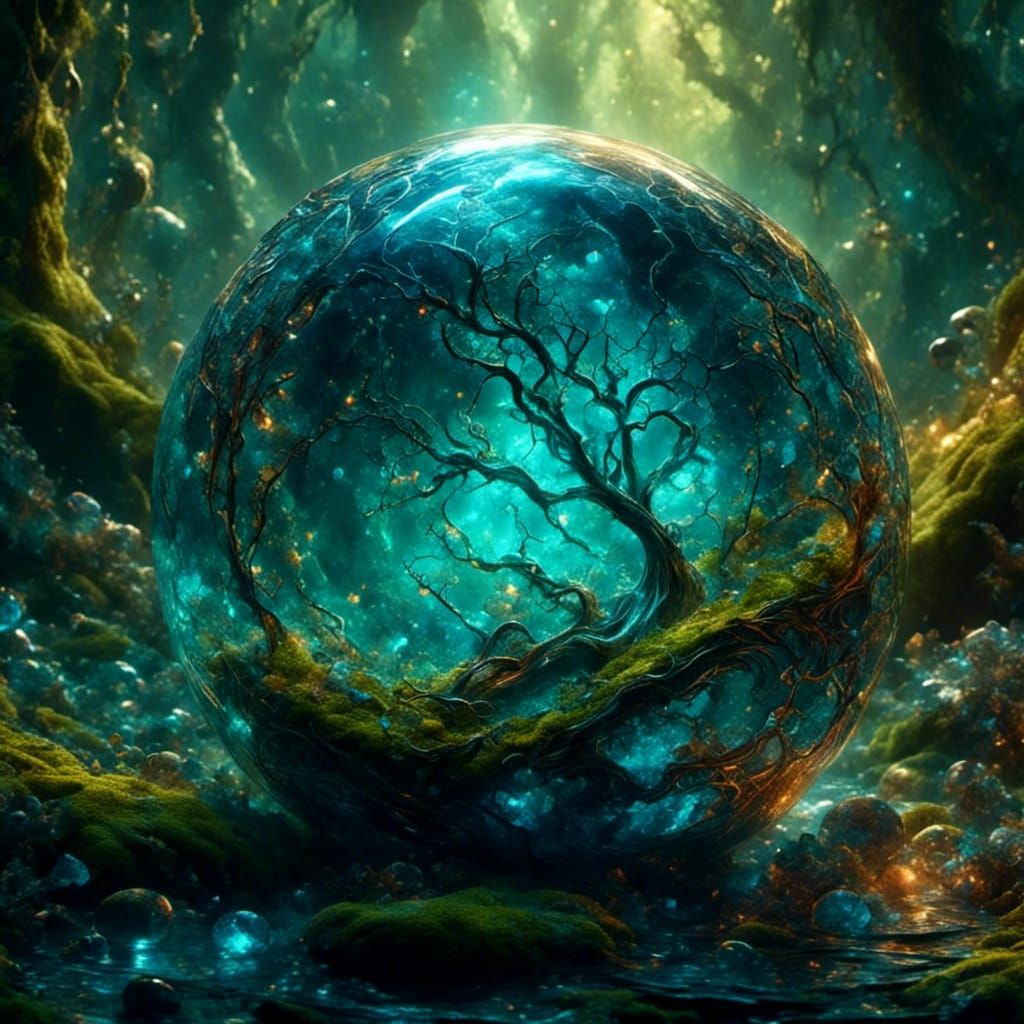 Enchanted Forest Scene with Magic and Mysticism