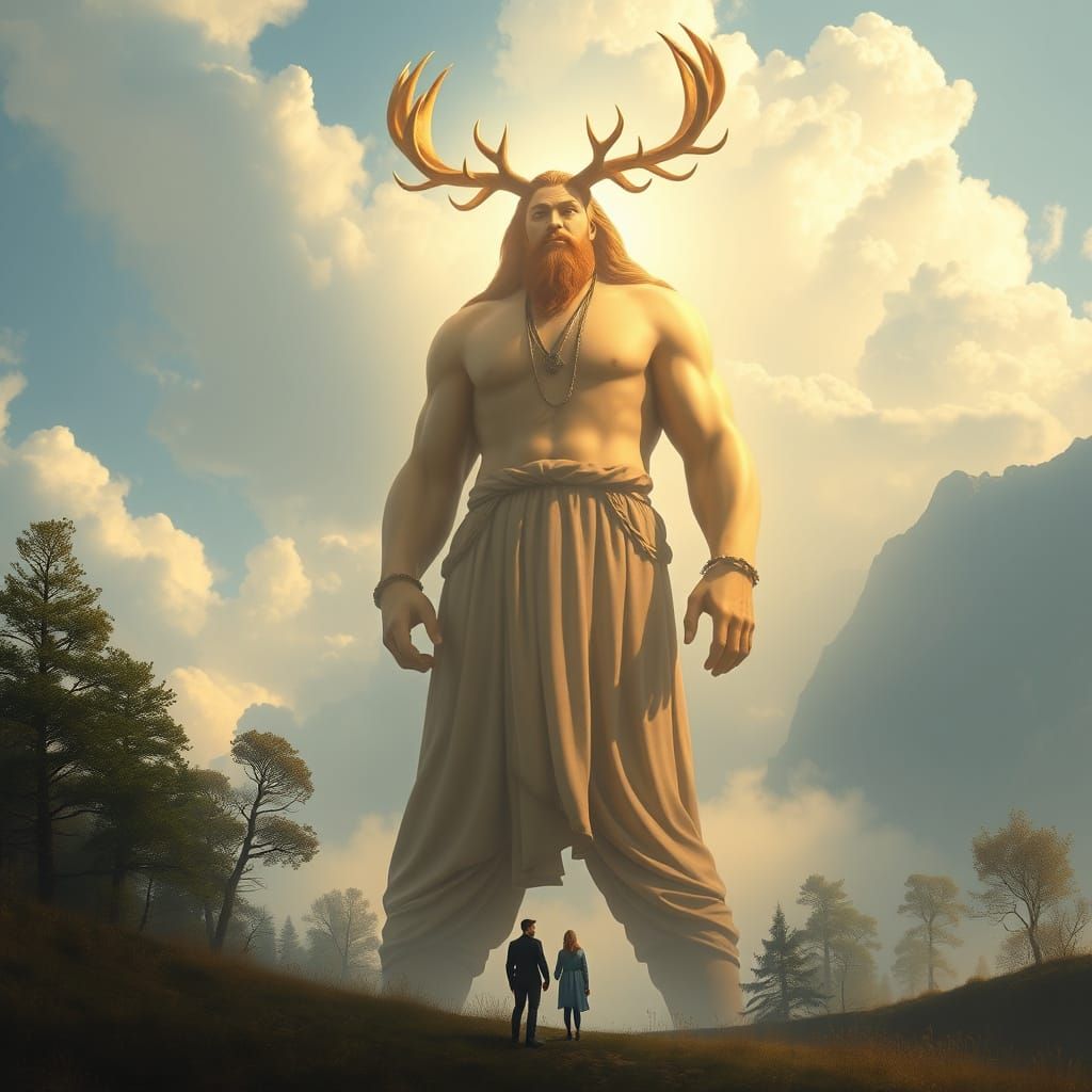 Ethereal God of Nature in Majestic Splendor