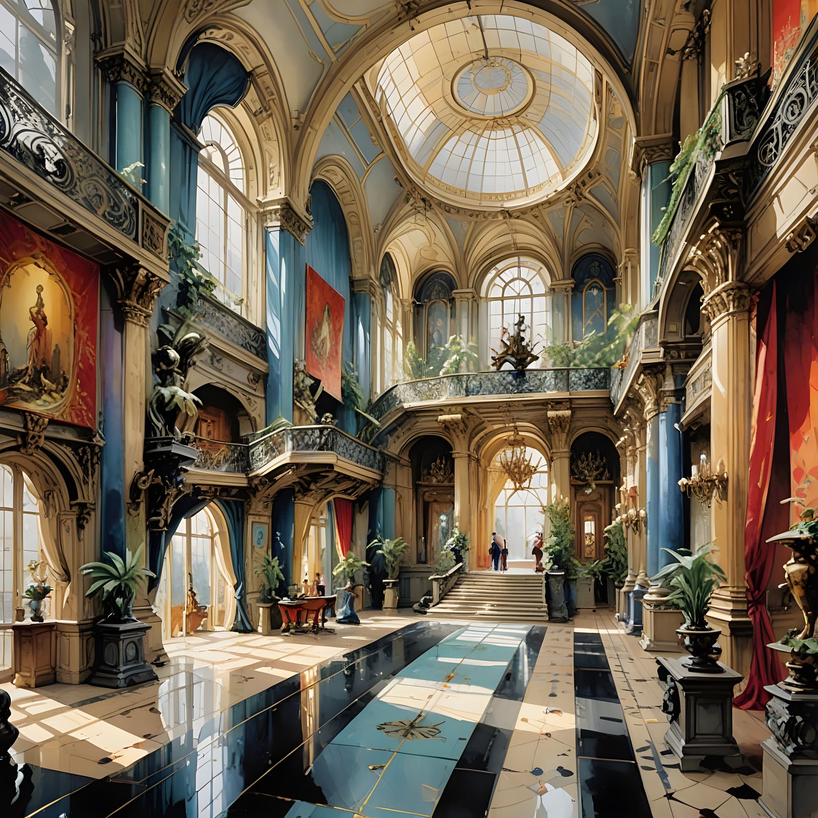 Interior view of grand hall