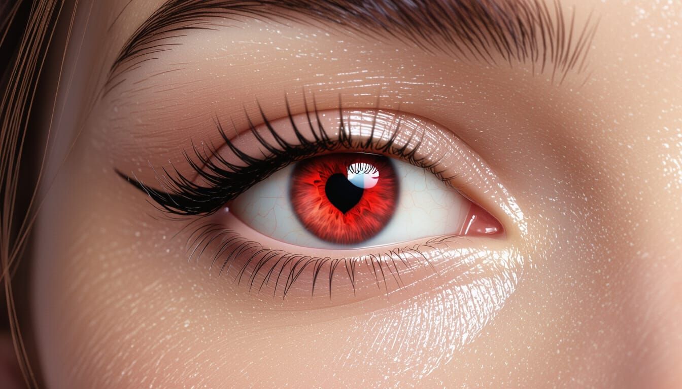 Woman's Heart-Shaped Eyes: A Realistic Portrait