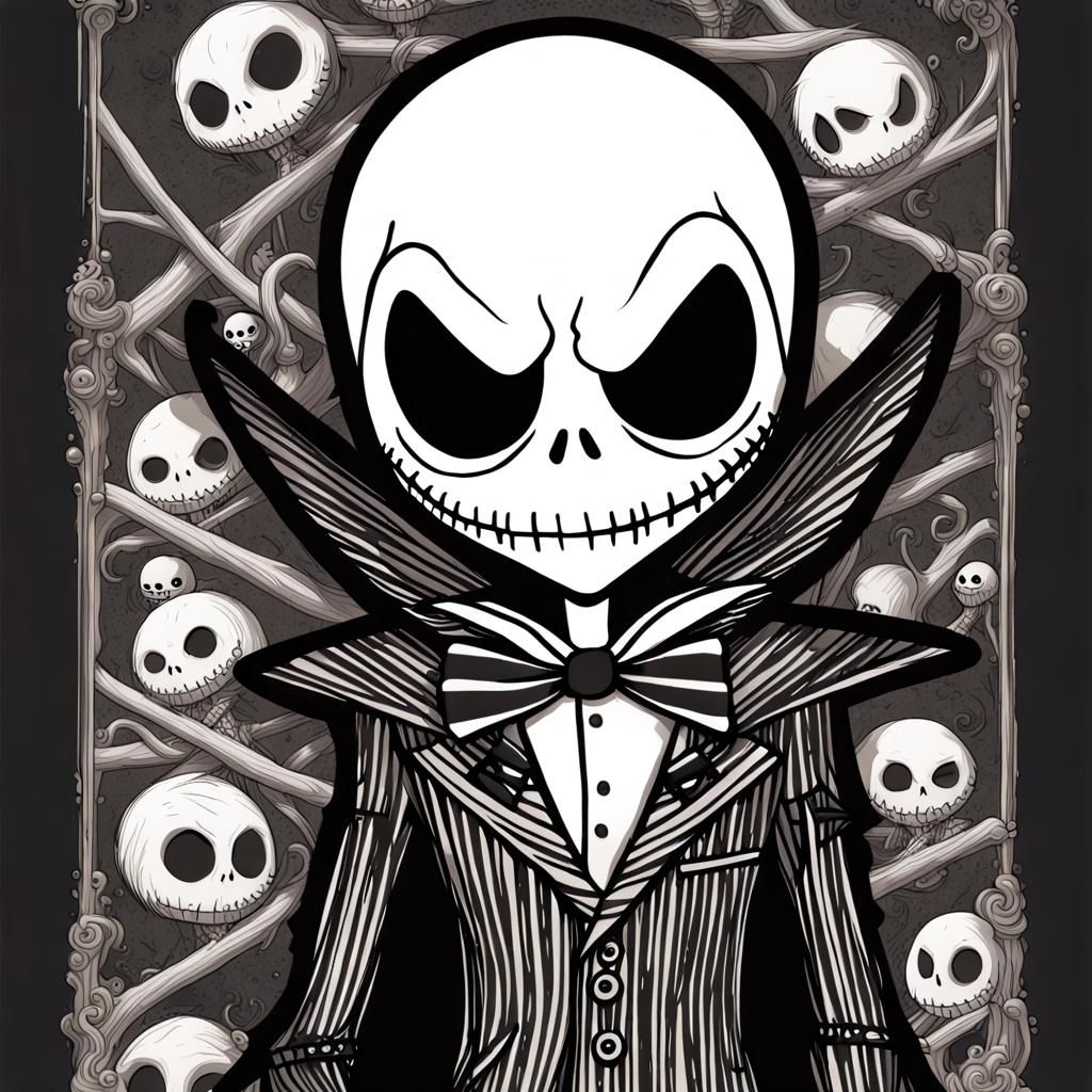 Chibi Jack Skellington Anime Portrait