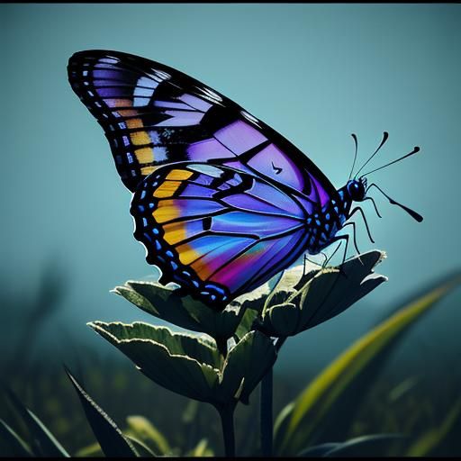 Dramatic Butterfly in Cinematic Film Still