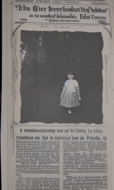 Vintage Newspaper Report: Girl Lost in Forest Fire