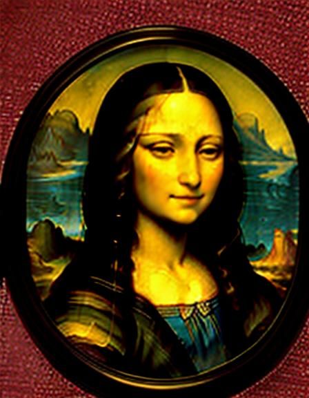 Mona Lisa in Gouache Style