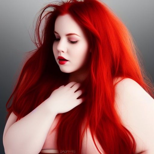 Hyperrealistic Woman Waking Up With Red Hair