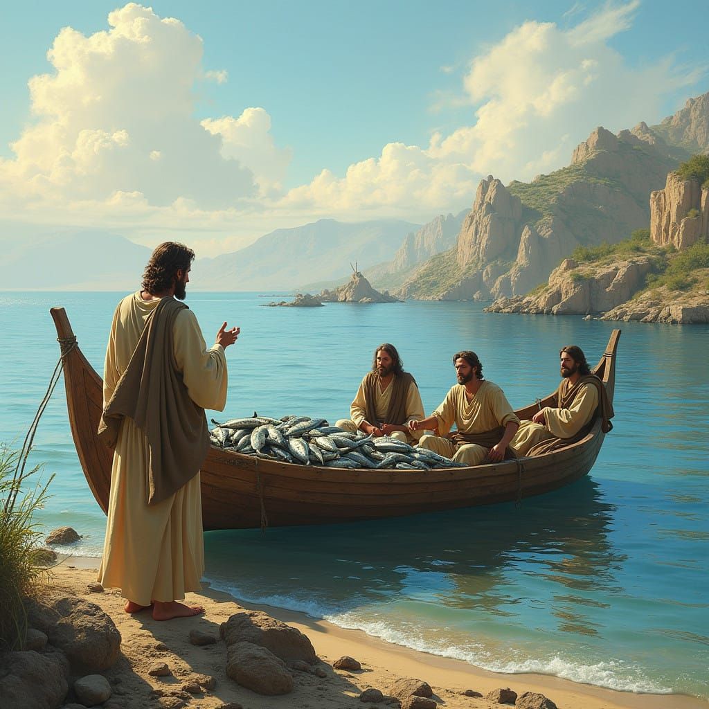 Jesus Calls to Fishermen on the Galilean Shore