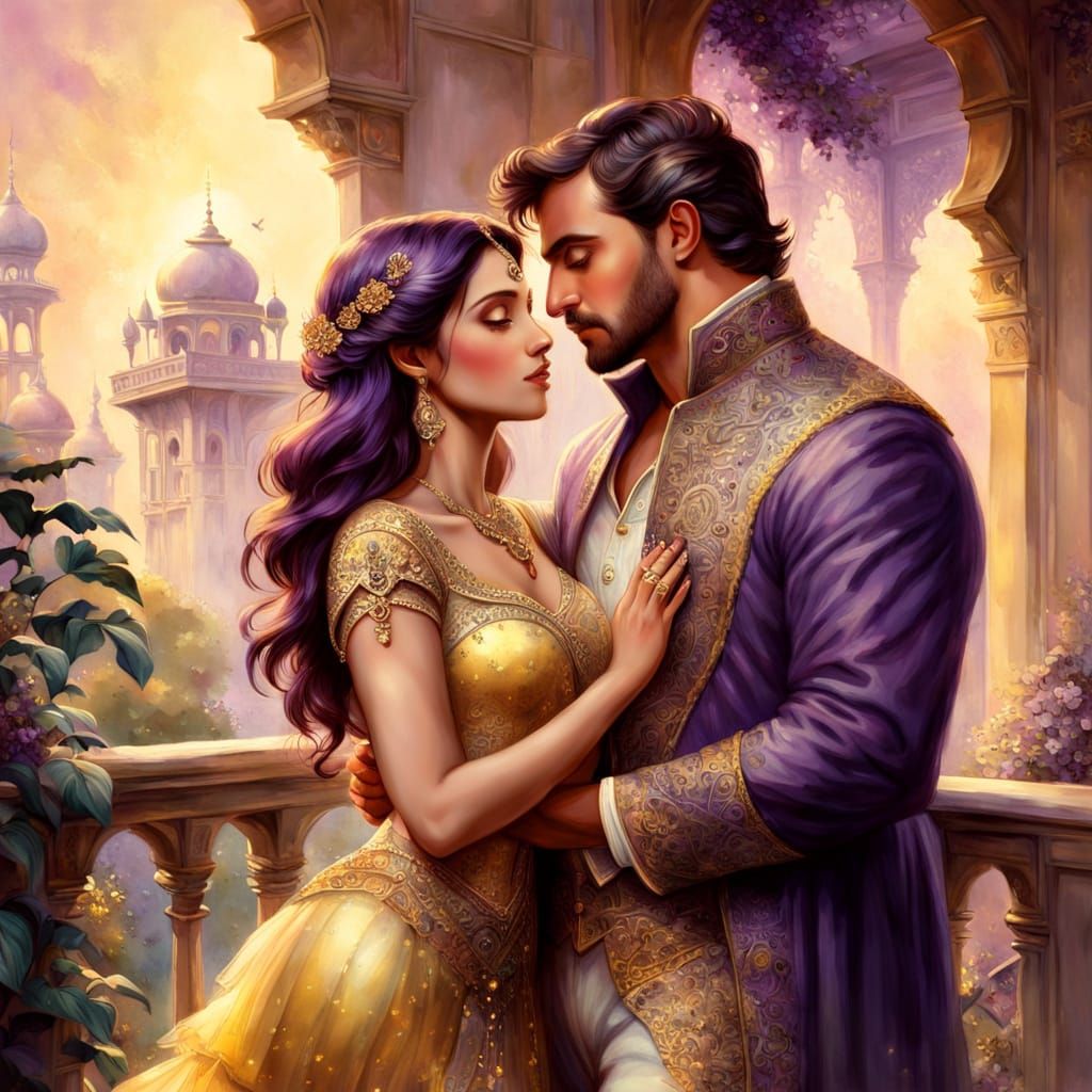 Ethereal Indian Palace Romance in Golden Light