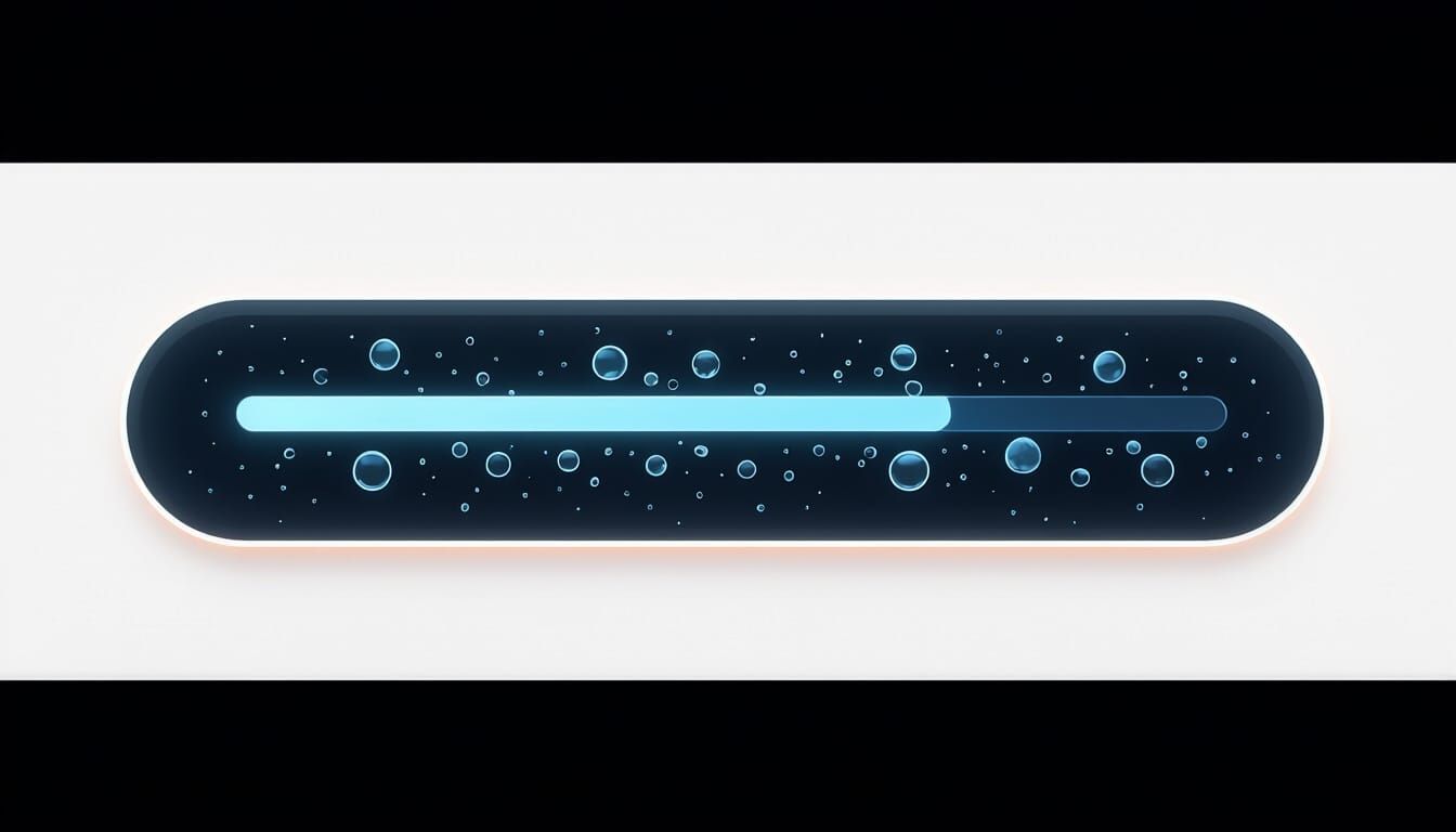 Minimalist Digital Progress Bar in Futuristic UI Style