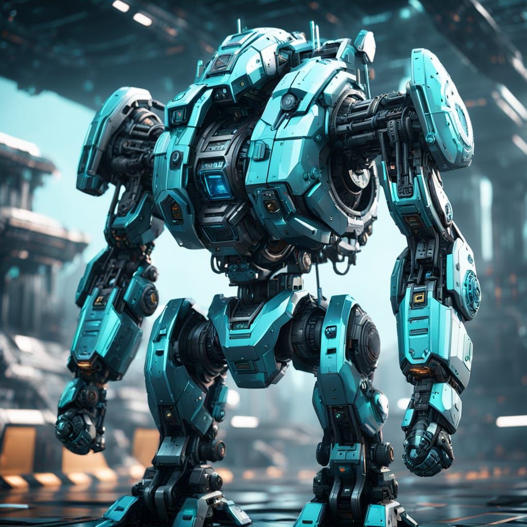 Surreal Sci-Fi Mech Unveils Futuristic Polished Metal Detail...