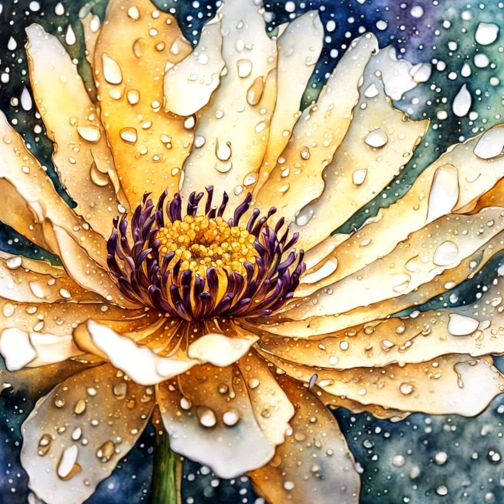 Raindrops on a Flower