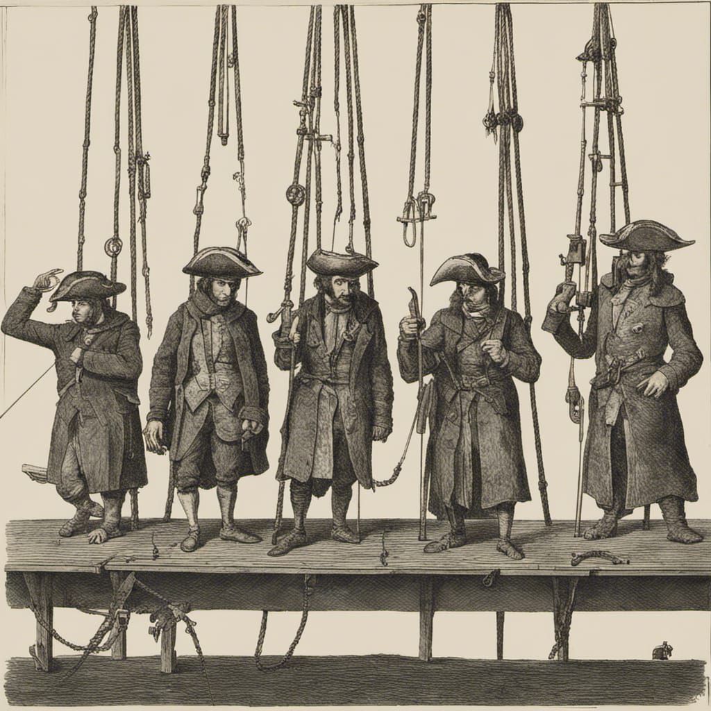 Penguin Pirates Hanged for Piracy in Medieval Times