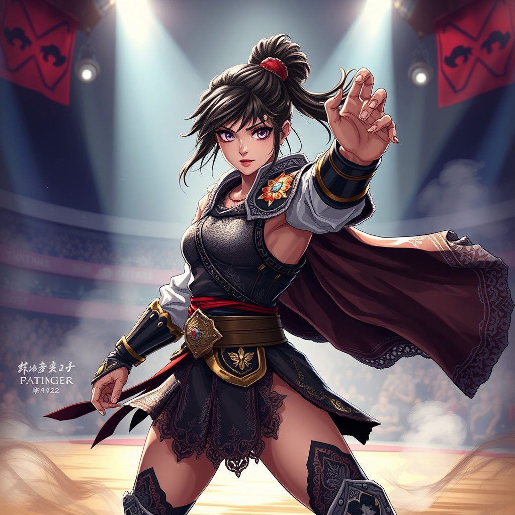 Armenian Fighter Girl in Anime Style Tournament