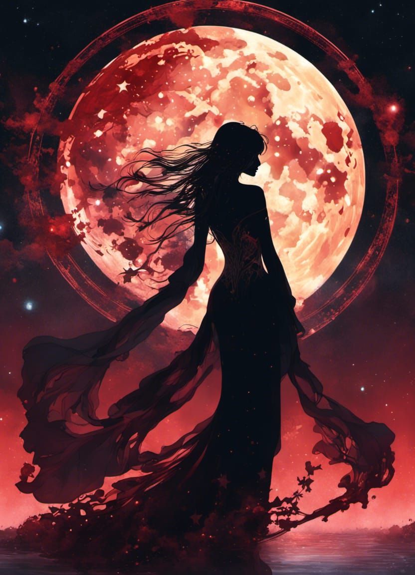 Vampiress in crimson