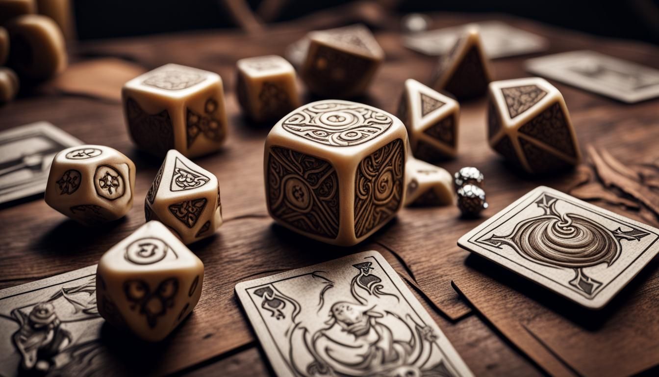 Hyperrealistic Viking Board Game with Bone Dice