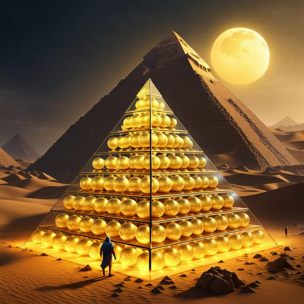 Glass Pyramid in Egyptian Style