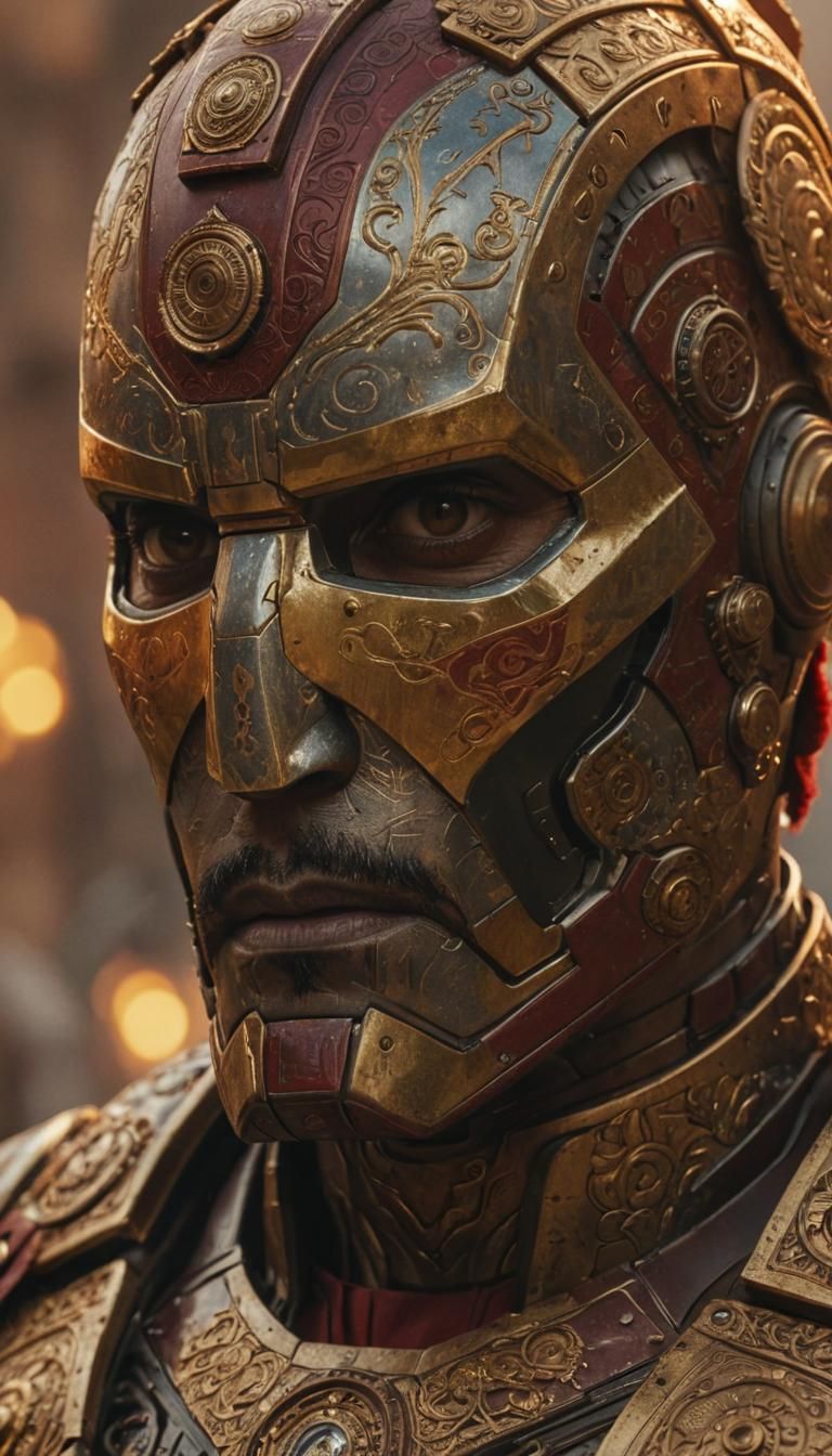 Iron Man in Ornate Indian Suit, Cinematic Film Still