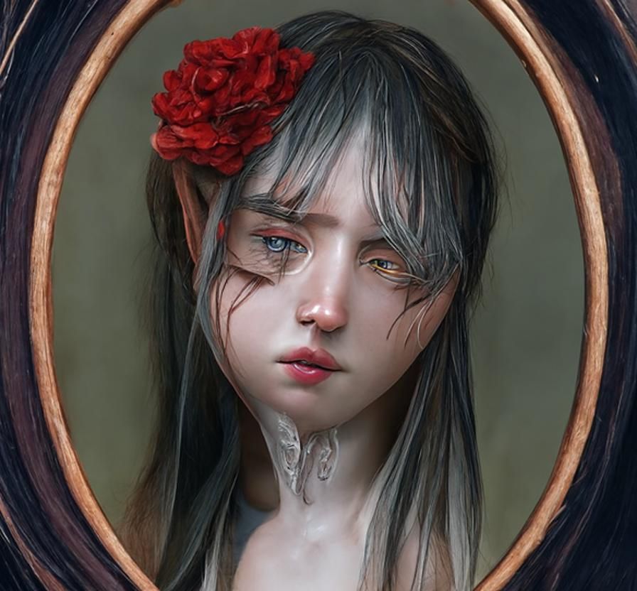 Sad Fairy Queen in Radiant Golden Hour Lighting