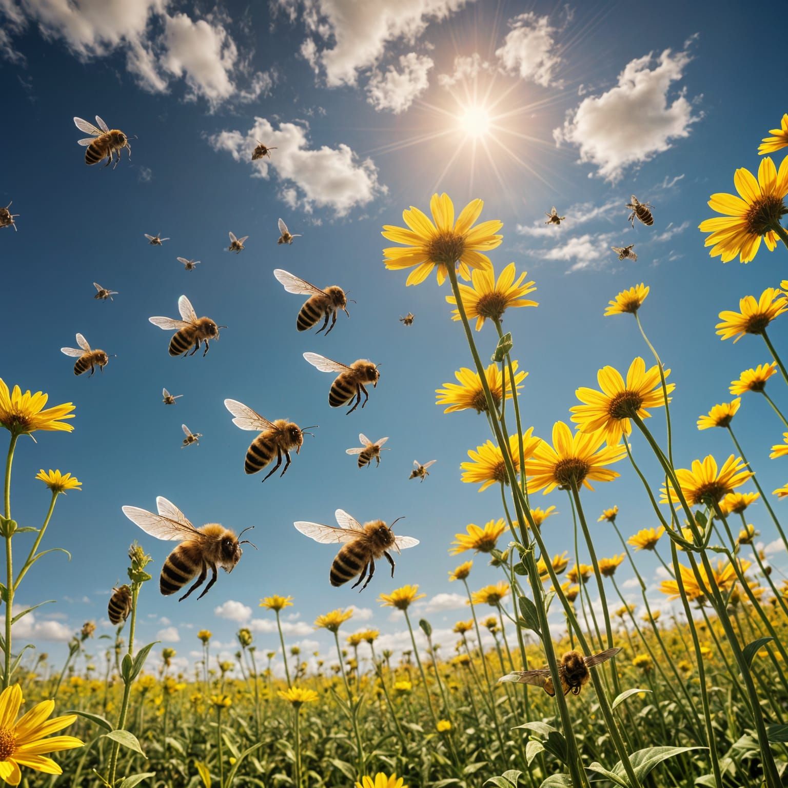 Bees in the Shape of a Majestic B