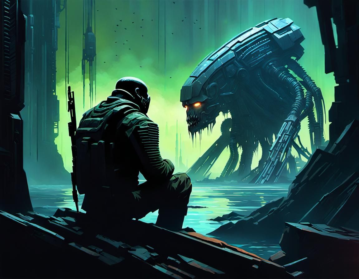 Battered Soldier Reflects in Brotherhood Lair