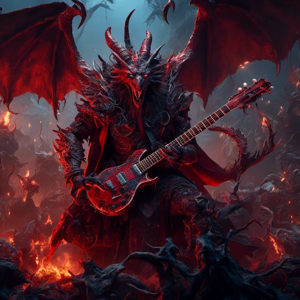 Dragonborn Bard Performs Heavy Metal for Fae