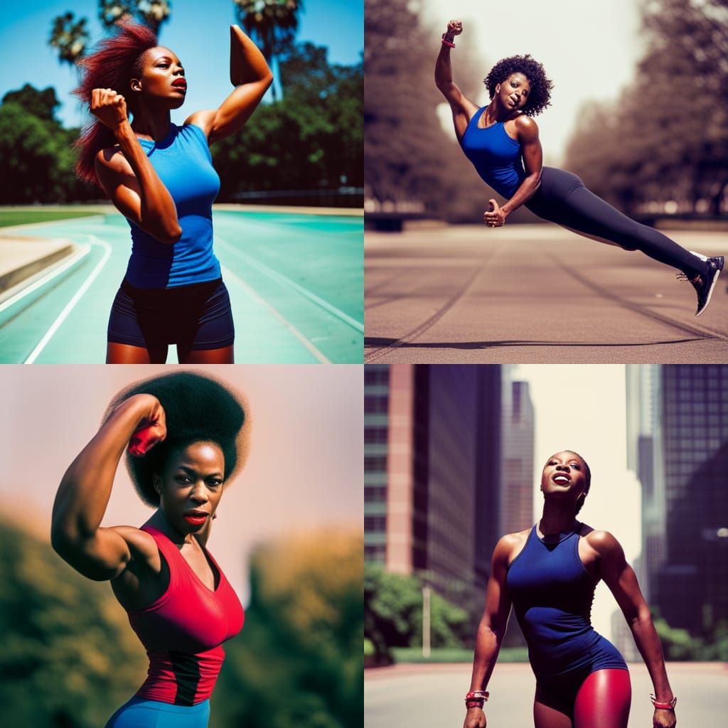 American Superheroine Portrait in Los Angeles Park