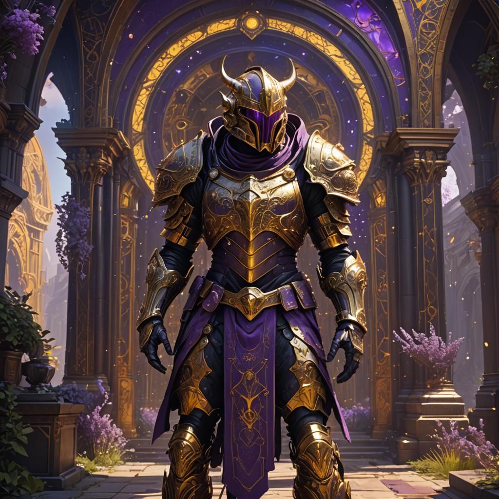 Celestial Armor in Dark Fantasy Style