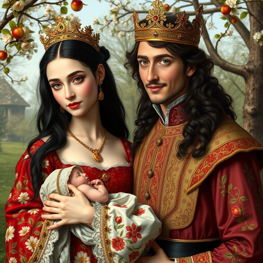 Historically Accurate German Queen Snow White in Elegant Spr...