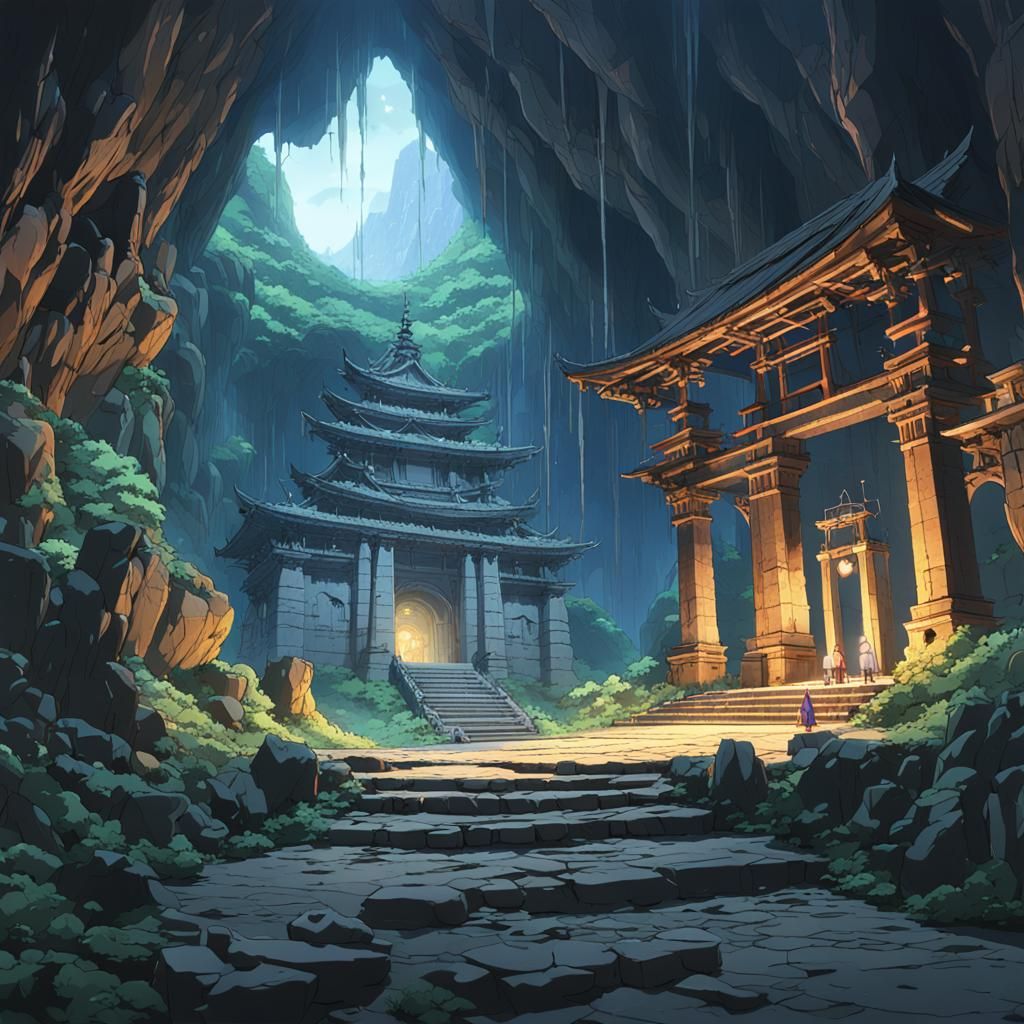 Forgotten Temple Ruins: Anime Key Visual