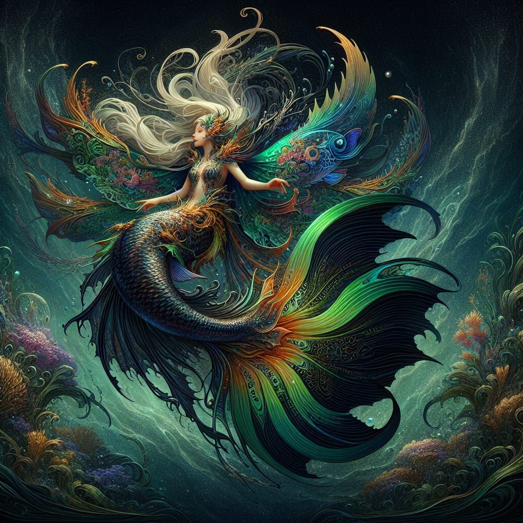 Largemouth bass mermaid