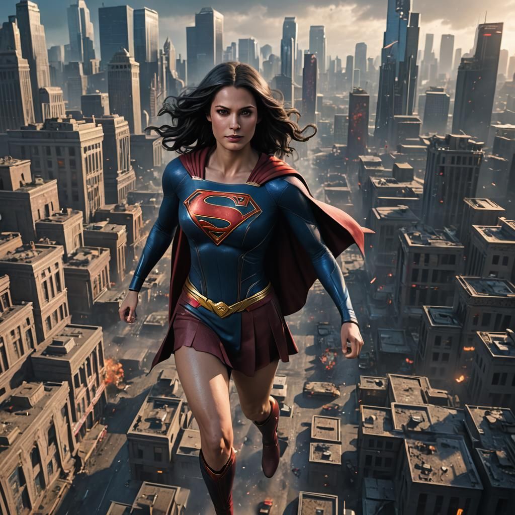 Supergirl in Argo City: Detailed Fantasy Concept Art