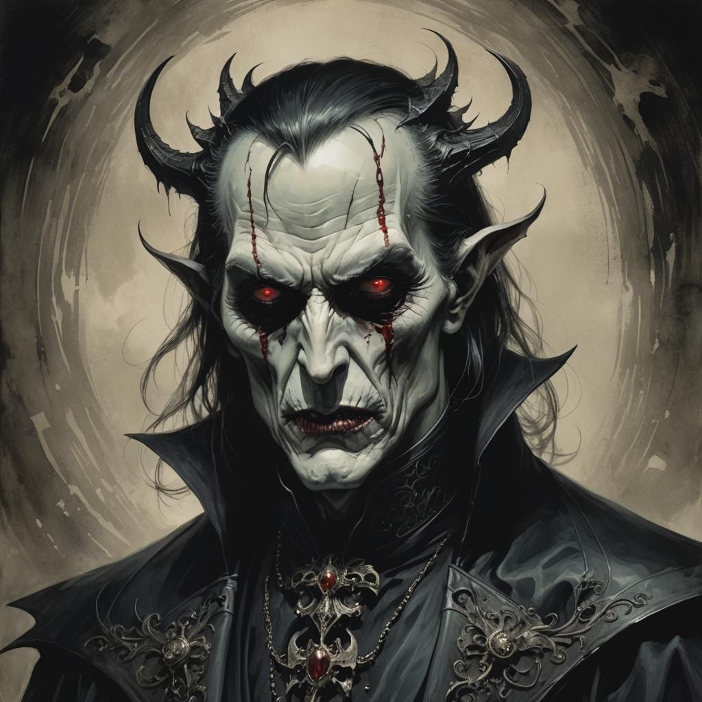 Grimdark Vampire Lord Portrait