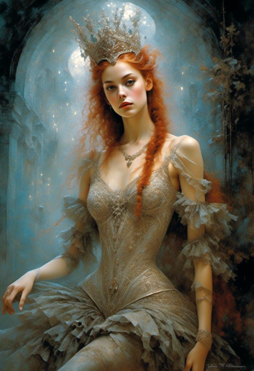 Fantasy Ballerina in Dark Fantasy Style