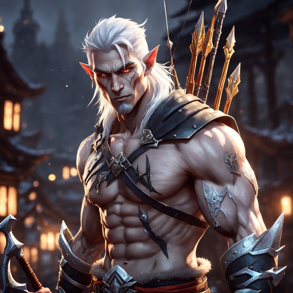 Ethereal Elf Warrior Unleashes Fantasy Power