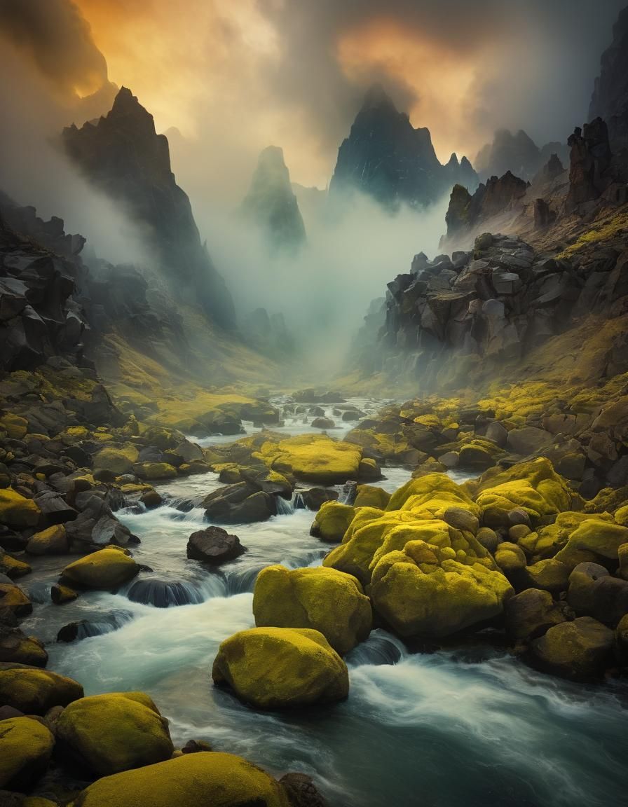 Surreal Portrait in Kim Keever Style